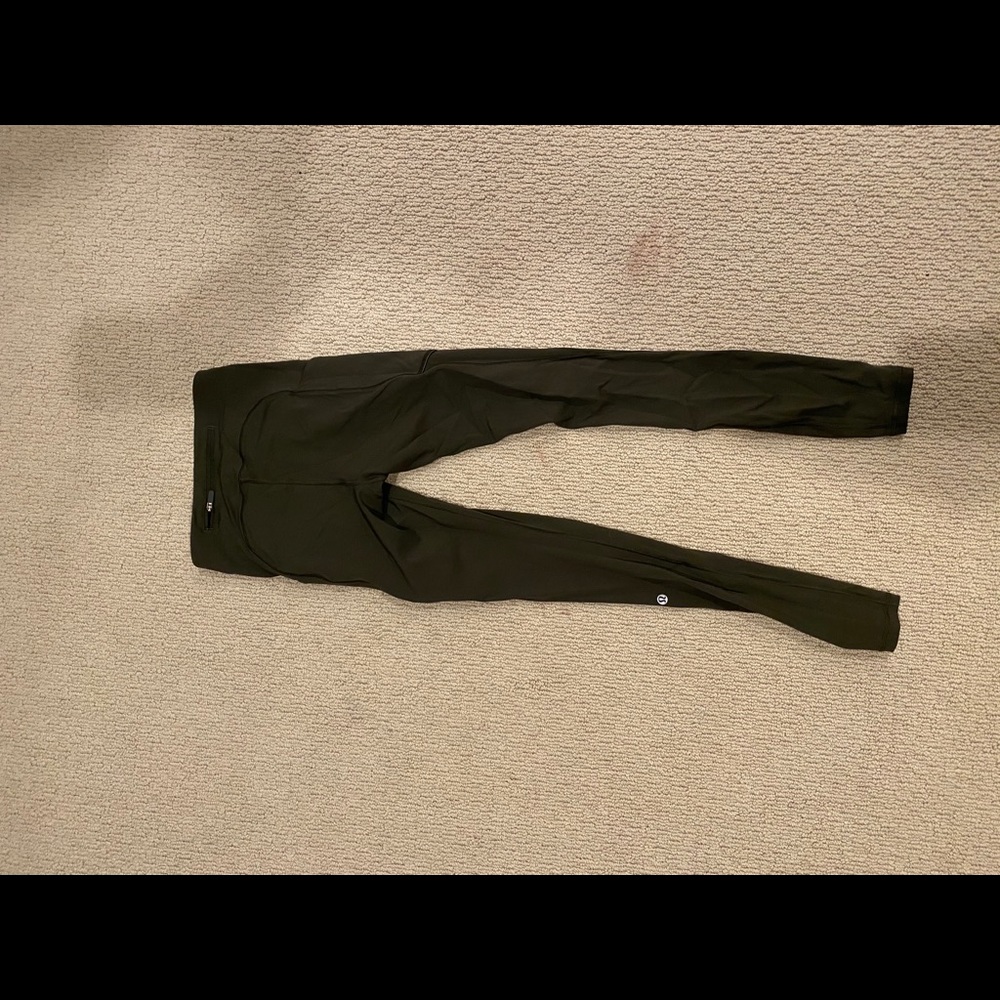 Army green Lululemon leggings